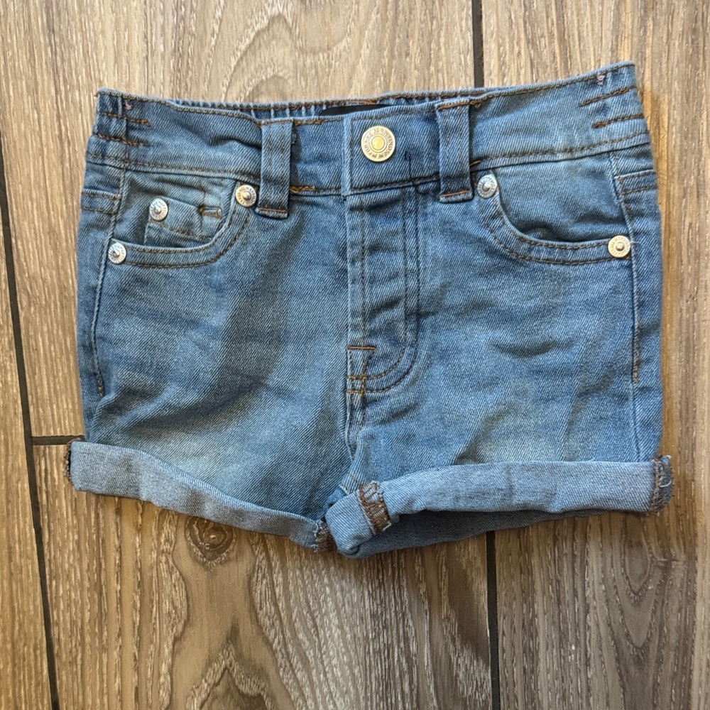7 For All Mankind Blue Denim Baby Shorts 18 months